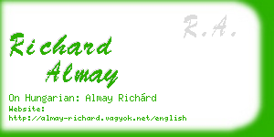richard almay business card